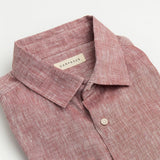 carpasus sustainable organic linen shirt verzasca uni rust. Nachhaltiges Carpasus Hemd Verzasca Uni Rost aus Bio Leinen 