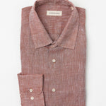 carpasus sustainable organic linen shirt verzasca uni rust. Nachhaltiges Carpasus Hemd Verzasca Uni Rost aus Bio Leinen 