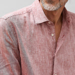 carpasus sustainable organic linen shirt verzasca uni rust. Nachhaltiges Carpasus Hemd Verzasca Uni Rost aus Bio Leinen 