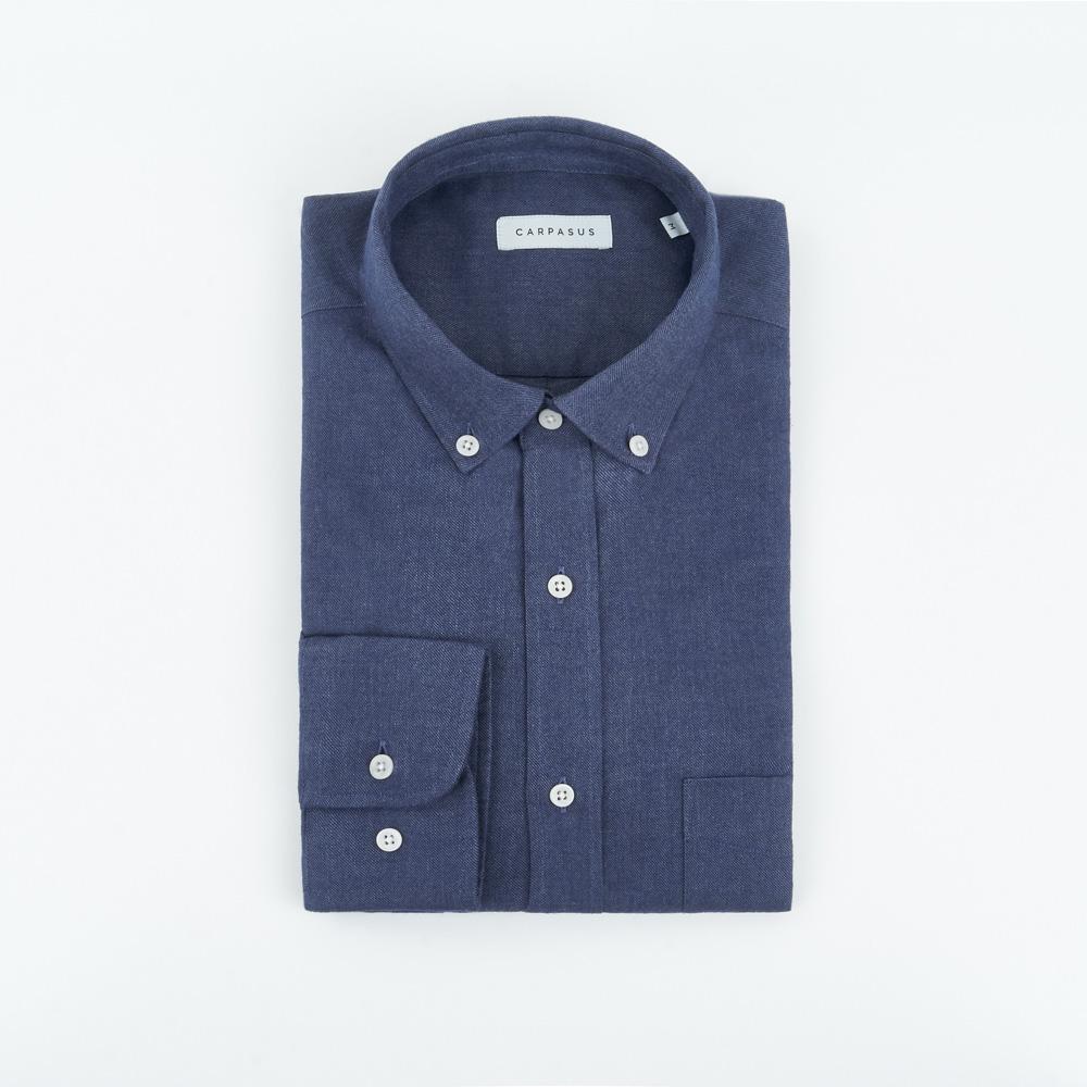 carpasus sustainable organic cotton flanell shirt populus navy. Nachhaltiges Carpasus Flanell Hemd Populus Navy aus Bio Baumwolle 