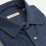 carpasus sustainable organic cotton flanell shirt betual navy. Nachhaltiges Carpasus Flanell Hemd Betual Navy aus Bio Baumwolle 