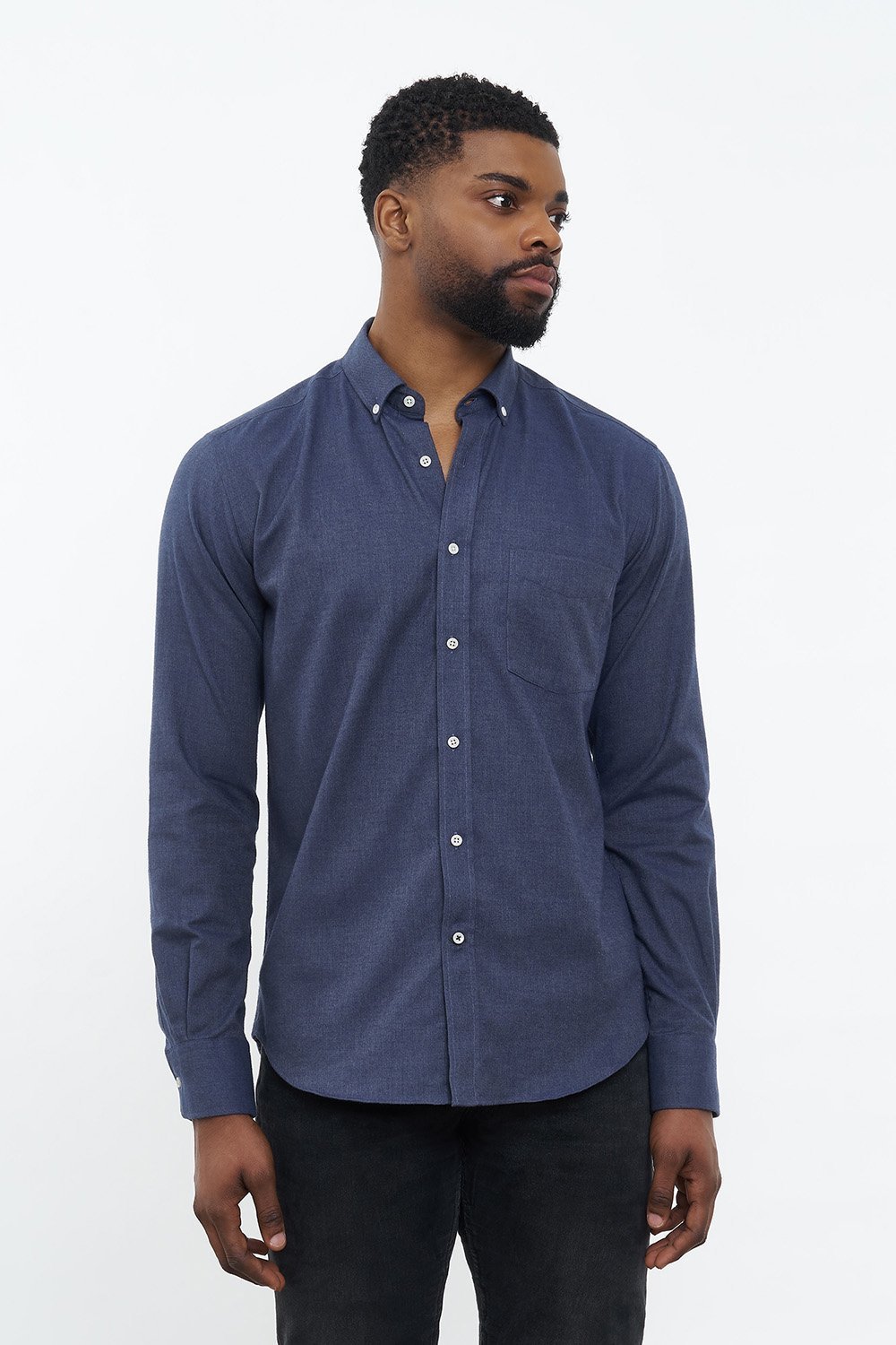 carpasus sustainable organic cotton flanell shirt populus navy. Nachhaltiges Carpasus Flanell Hemd Populus Navy aus Bio Baumwolle 