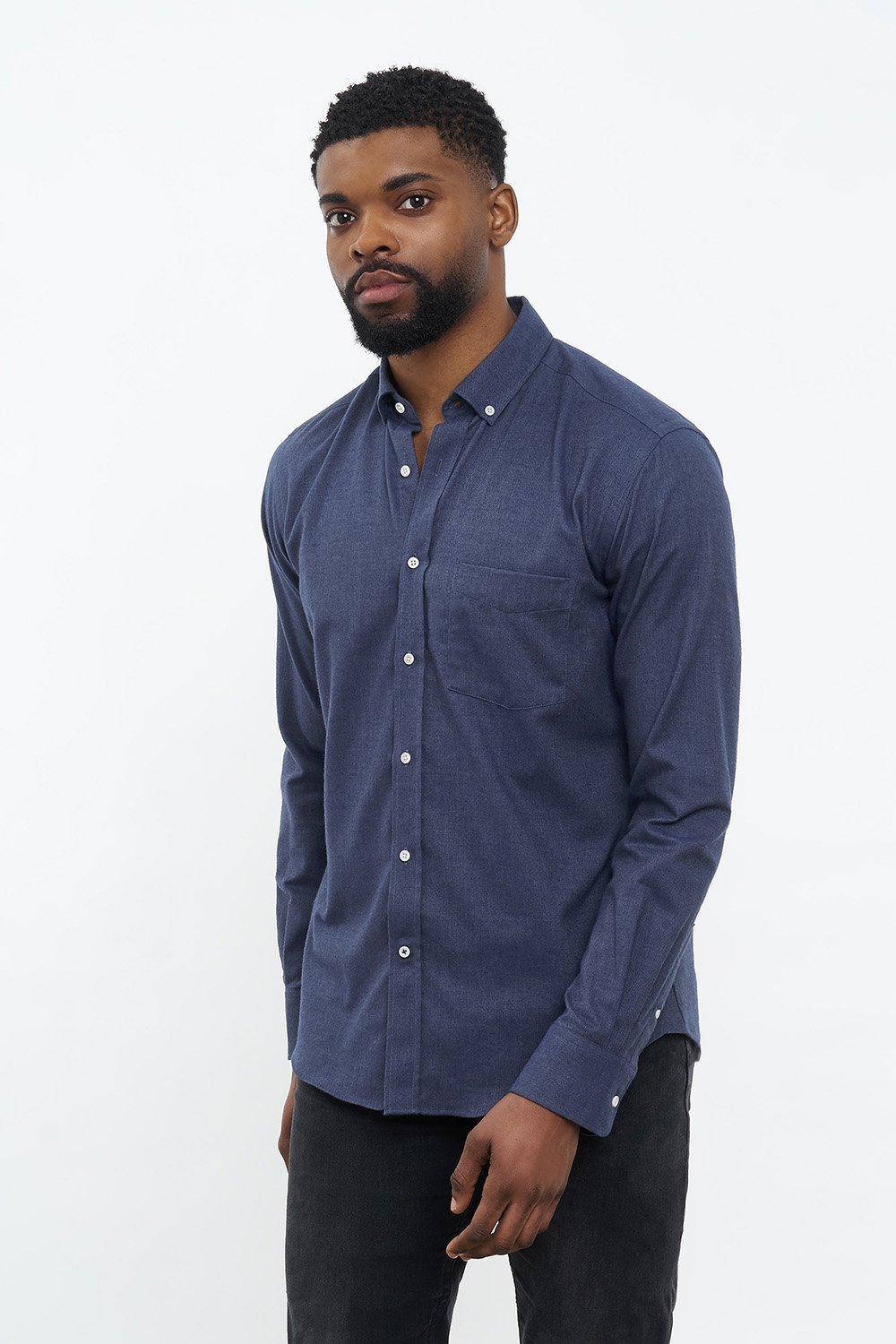 carpasus sustainable organic cotton flanell shirt populus navy. Nachhaltiges Carpasus Flanell Hemd Populus Navy aus Bio Baumwolle 