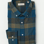 carpasus sustainable organic cotton flanell shirt ursido blue. Nachhaltiges Carpasus Flanell Hemd Ursido aus Bio Baumwolle in Blau 