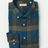 carpasus sustainable organic cotton flanell shirt ursido blue. Nachhaltiges Carpasus Flanell Hemd Ursido aus Bio Baumwolle in Blau 