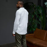 carpasus sustainable organic linen shirt lisbon white. Nachhaltiges Carpasus Hemd Lisbon Weiss aus Bio Leinen 