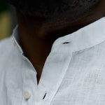 carpasus sustainable organic linen shirt lisbon white. Nachhaltiges Carpasus Hemd Lisbon Weiss aus Bio Leinen 