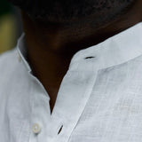 carpasus sustainable organic linen shirt lisbon white. Nachhaltiges Carpasus Hemd Lisbon Weiss aus Bio Leinen 