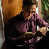 carpasus sustainable organic cotton flanell shirt populus bordeaux. Nachhaltiges Carpasus Flanell Hemd Populus Bordeaux aus Bio Baumwolle 