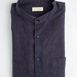 carpasus sustainable organic cotton and linen shirt scurido marine/red. Nachhaltiges Carpasus Hemd Scurido aus Bio Baumwolle und Leinen in Marine/Rot