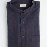 carpasus sustainable organic cotton and linen shirt scurido marine/red. Nachhaltiges Carpasus Hemd Scurido aus Bio Baumwolle und Leinen in Marine/Rot