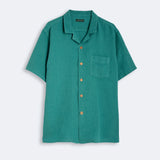 Linen Shirt Areia Teal
