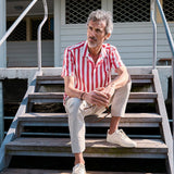 Linen Shirt Short Orto Red