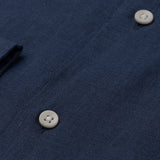 carpasus sustainable organic linen shirt verzasca uni navy. Nachhaltiges Carpasus Hemd Verzasca Uni Navy aus Bio Leinen