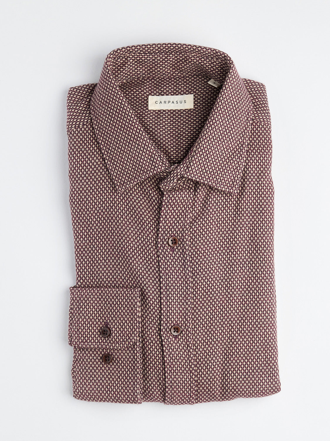 carpasus sustainable organic cotton shirt lynx bordeaux. Nachhaltiges Carpasus Hemd Lynx aus Bio Baumwolle in Bordeaux