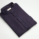 carpasus sustainable organic cotton and linen shirt scurido marine/red. Nachhaltiges Carpasus Hemd Scurido aus Bio Baumwolle und Leinen in Marine/Rot