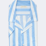 Linen Shirt Short Orto Blue